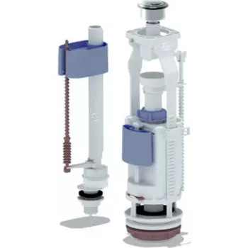 Арматура с нижней подводкой АНИ пласт 1/2 с пластиковым штуцером кнопка двойная хомированная (WC3550C)