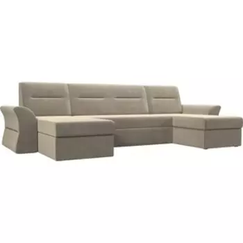 АртМебель П-образный диван Клайд микровельвет бежевый
