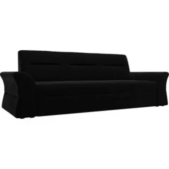 АртМебель Прямой диван Клайд микровельвет черный