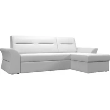 АртМебель Угловой диван Клайд эко кожа белый правый угол