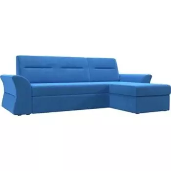 АртМебель Угловой диван Клайд велюр голубой правый угол