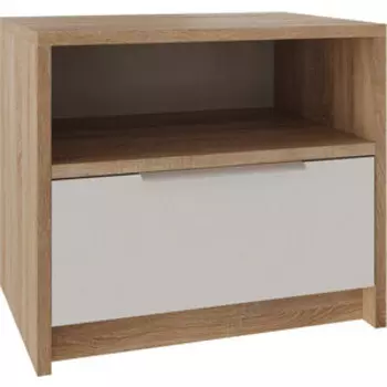 Атмосфера Тумба прикроватная Нордик дуб сонома светлый/белая Аляска