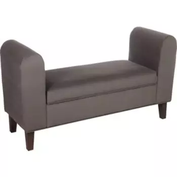 Банкетка Мебельстория Арагон серый велюр