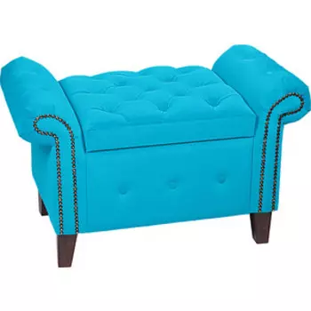 Банкетка Мебельстория Беркли-3Т бирюзовый велюр