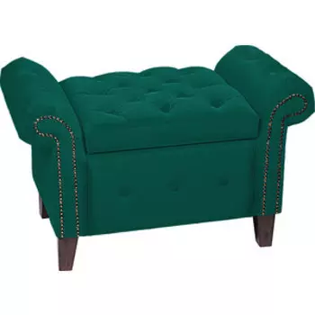 Банкетка Мебельстория Беркли-3Т зеленый велюр
