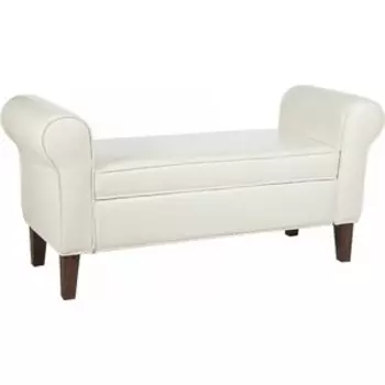 Банкетка Мебельстория Октавия К белый к/з