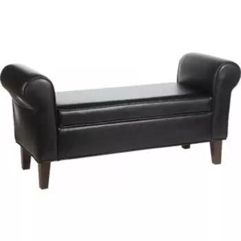 Банкетка Мебельстория Октавия К черный к/з