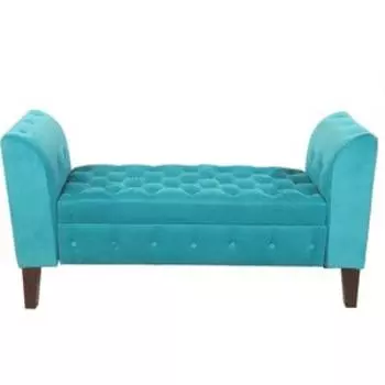 Банкетка Мебельстория Опера бирюзовый