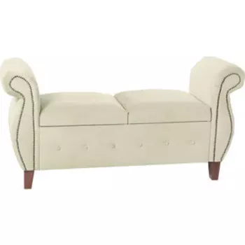 Банкетка Мебельстория Серра-1Т бежевый велюр