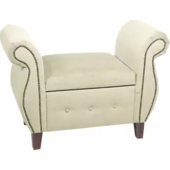 Банкетка Мебельстория Серра-2Т бежевый велюр