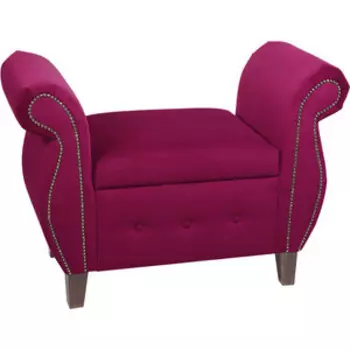 Банкетка Мебельстория Серра-2Т фиолетовый велюр