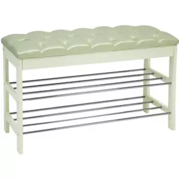 Банкетка Мебелик Грейс дуб шампань к/з орегон 106, каретная стяжка