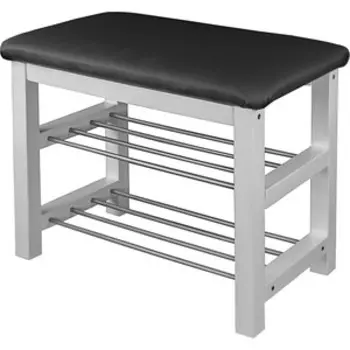 Банкетка Мебелик Спея белый/экокожа серый (П0004049)