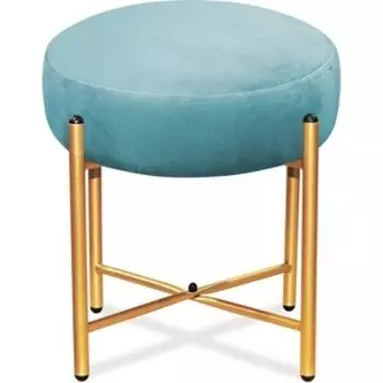 Банкетка Sheffilton SHT-B4 голубая пастель/золото