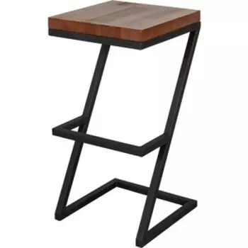 Барный стул Аргус №2 XXL орех средний /каркас муар черный с блестками