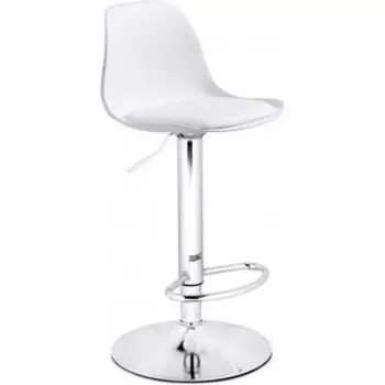 Барный стул Woodville Soft white / chrome (15746)