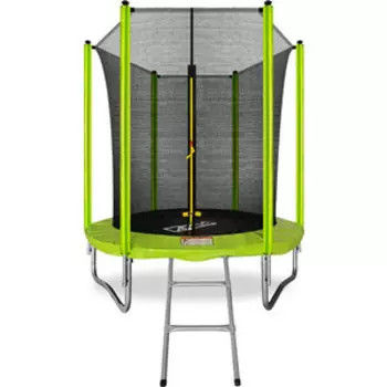 Батут Arland 6FT с внутренней страховочной сеткой и лестницей (светло-зеленый)