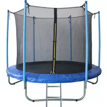 Батут Капризун с лестницей и внутренней сеткой 244 см синий (AL-in244-blue)
