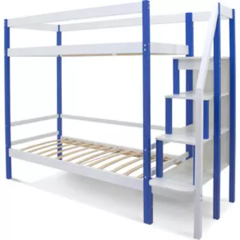 Бельмарко Детская двухярусная кровать Svogen синий-лаванда