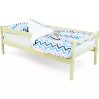 Бельмарко Детская кровать-тахта Svogen бежевый + бортик ограждение