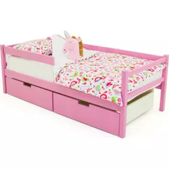 Бельмарко Детская кровать-тахта Svogen лаванда + ящики 2 шт + бортик ограждение