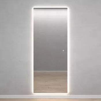 Безрамное зеркало с нейтральной подсветкой Genglass Halfeo Slim NF LED XL GGL-05-XL-slim-4000-2 с сенсорным выключателем