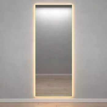 Безрамное зеркало с теплой подсветкой Genglass Halfeo Slim NF LED XL GGL-05-XL-slim-3000-1