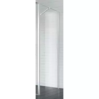 Боковая стенка BelBagno Marmi 90х195 прозрачная, хром (MARMI-90-FIX-C-Cr)