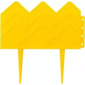 Бордюр декоративный Grinda для клумб 14x310 см желтый