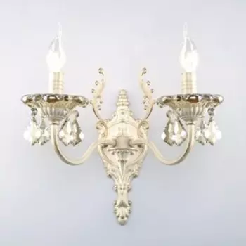 Бра Eurosvet 3281/2 белый с золотом/тонированный хрусталь Strotskis