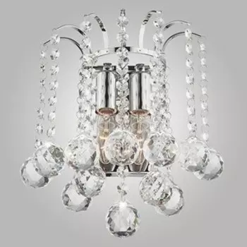 Бра Eurosvet 3299/2 хром/прозрачный хрусталь Strotskis