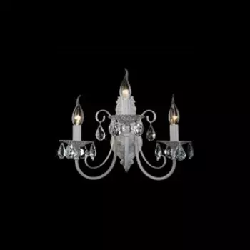 Бра Eurosvet 3305/3 белый с золотом/прозрачный хрусталь Strotskis