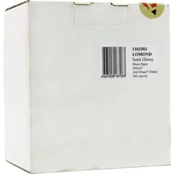 Бумага Lomond A6,10x15, 260г/м2, 500л.,полуглянцевая (1103303)