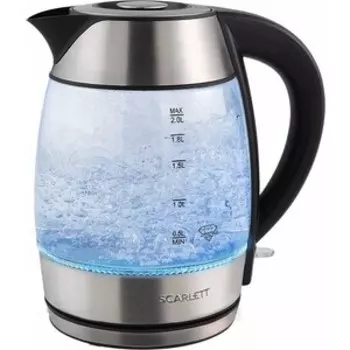 Чайник электрический Scarlett SC-EK27G13 серебристый/черный