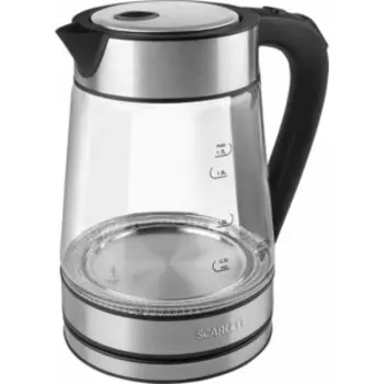 Чайник электрический Scarlett SC-EK27G55 черный/серебристый