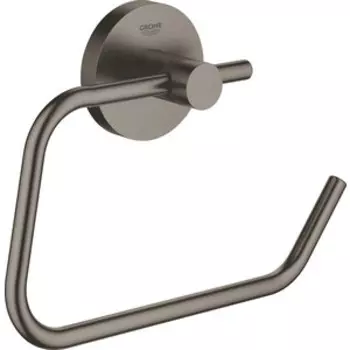 Держатель туалетной бумаги Grohe Essentials без крышки, темный графит матовый (40689AL1)