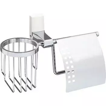 Держатель туалетной бумаги и освежителя Wasserkraft Leine белый/хром (K-5059WHITE)