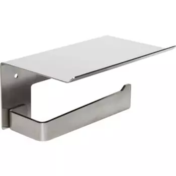 Держатель туалетной бумаги Mediclinics Aura с полкой, нержавеющая сталь глянцевая (AI2003C)