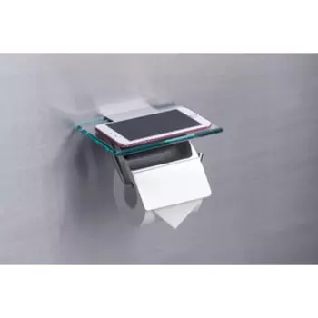 Держатель туалетной бумаги Rush Edge с полкой для телефона, хром (ED77131)