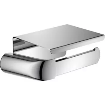 Держатель туалетной бумаги Rush Flores с крышкой, хром (FL08111B)