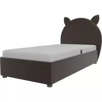 Детская кровать АртМебель Бриони эко кожа коричневый