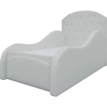 Детская кровать АртМебель Майя эко-кожа белая