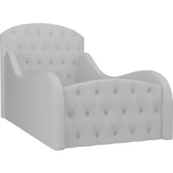 Детская кровать АртМебель Майя Люкс экокожа белый