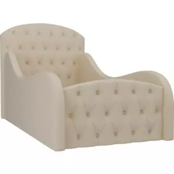 Детская кровать АртМебель Майя Люкс экокожа бежевый