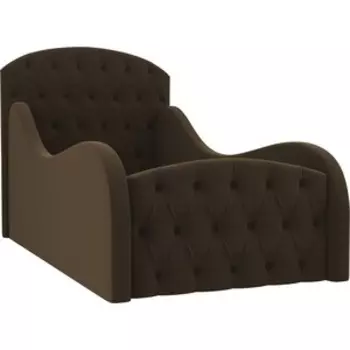 Детская кровать АртМебель Майя Люкс микровельвет коричневый