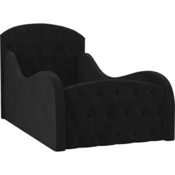 Детская кровать АртМебель Майя Люкс велюр черный