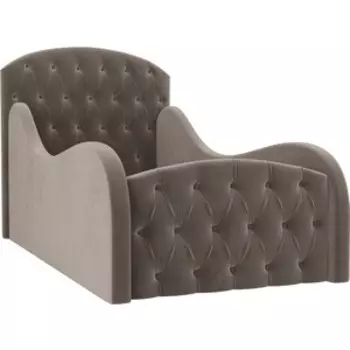 Детская кровать АртМебель Майя Люкс велюр коричневый