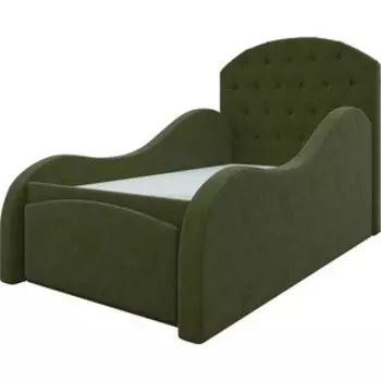 Детская кровать АртМебель Майя микровельвет зеленый