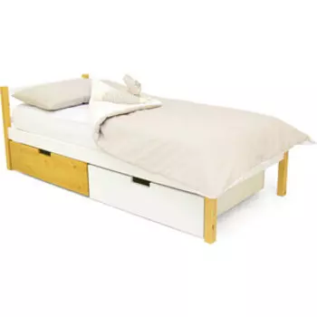 Детская кровать Бельмарко Svogen classic дерево-белый + ящики 1 дерево, 1 белый