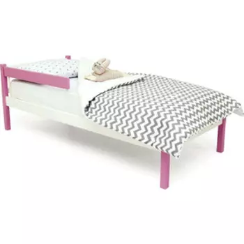 Детская кровать Бельмарко Svogen classic лаванда-белый + бортик ограждение